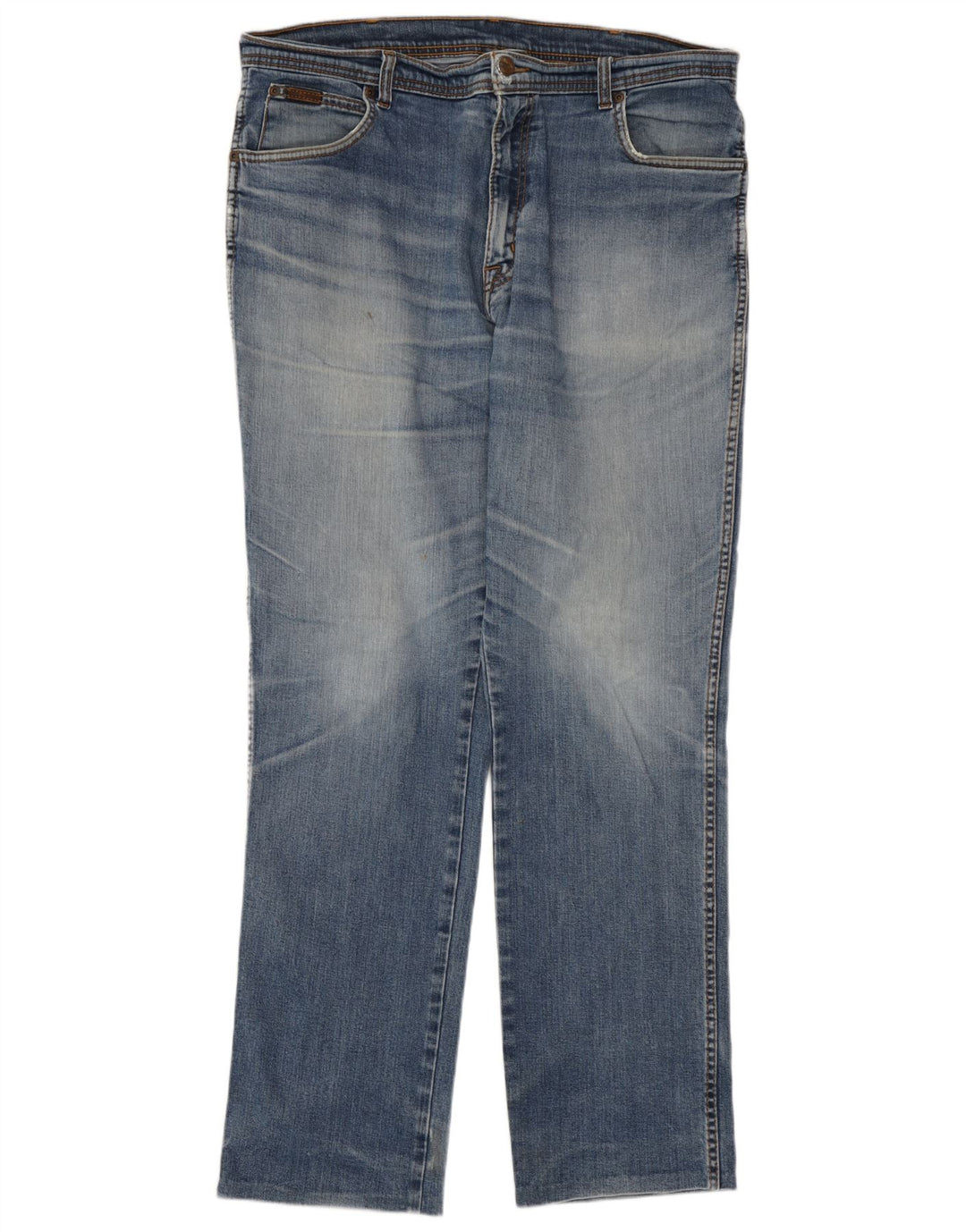 Wrangler Straight Jeans til mænd W38 L31 blå bomuld