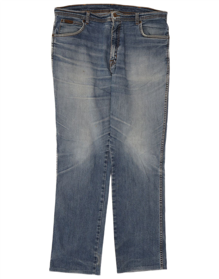 Wrangler Straight Jeans til mænd W38 L31 blå bomuld