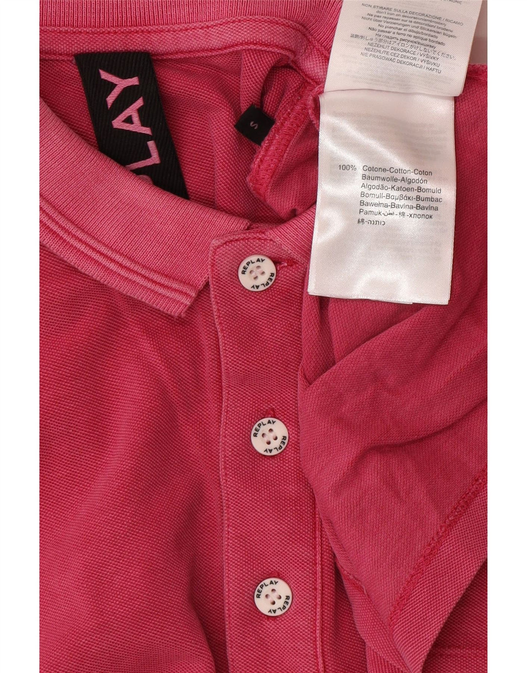 REPLAY Herre Polo Shirt Lille Pink Bomuld
