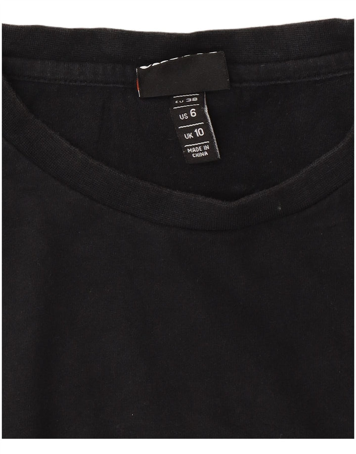 Ellesse Womens Oversized T-Shirt Top UK 10 Small Black