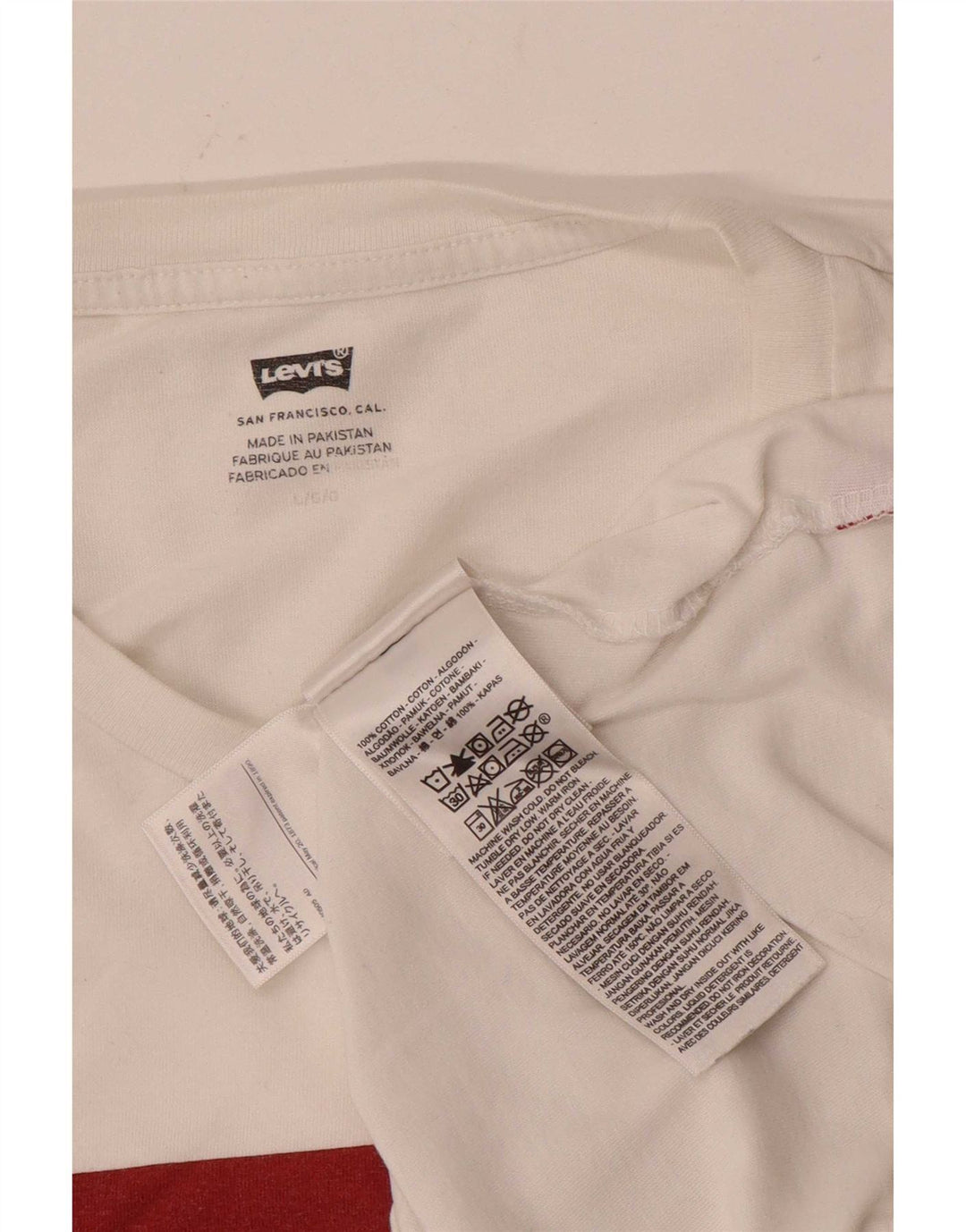 Levi's Herre grafisk T-shirt Top Stor hvid bomuld
