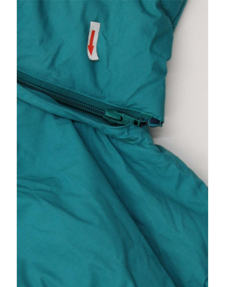 Vintage polstret herrejakke UK 42 XL Blå Colourblock Polyester