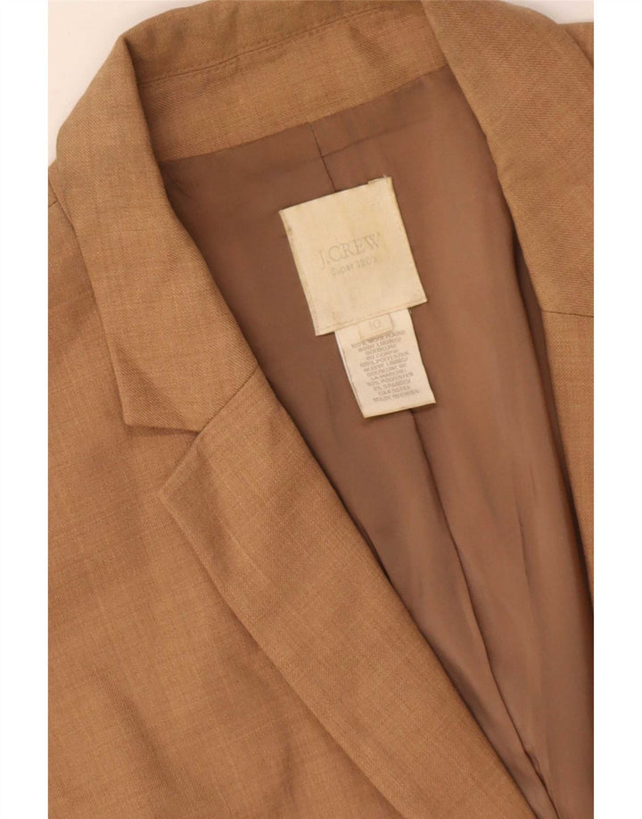J. Crew Dame 2-knaps blazerjakke US 10 Stor brun uld