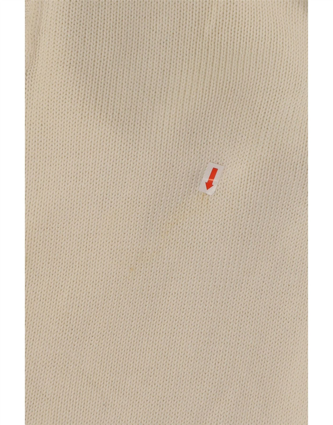 MASSIMO DUTTI Mens Button Neck Jumper Sweater EU 38 Small White Cotton