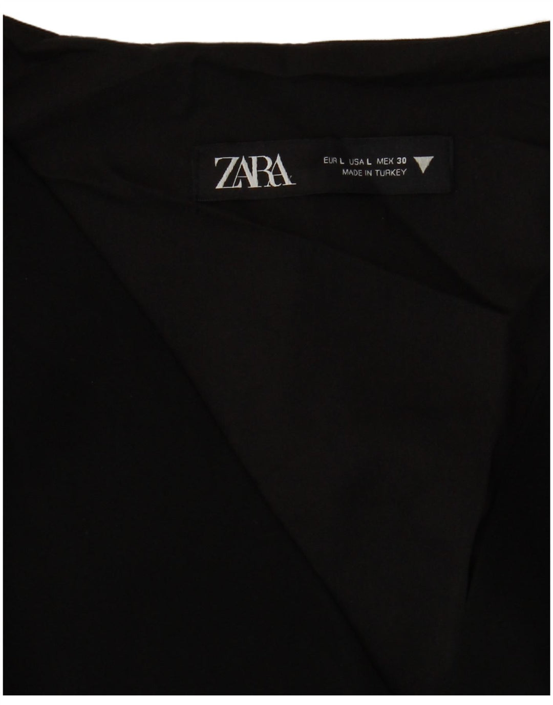 Zara Dame A-Line Kjole UK 16 Large Sort