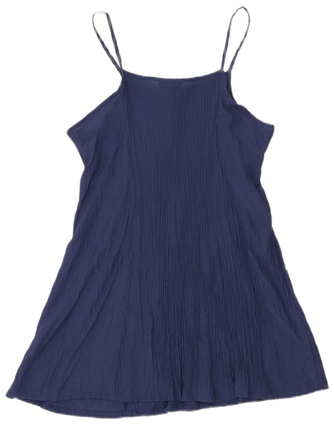 VINTAGE Dame Slip Dress UK 14 Large Navy Blue Viscose