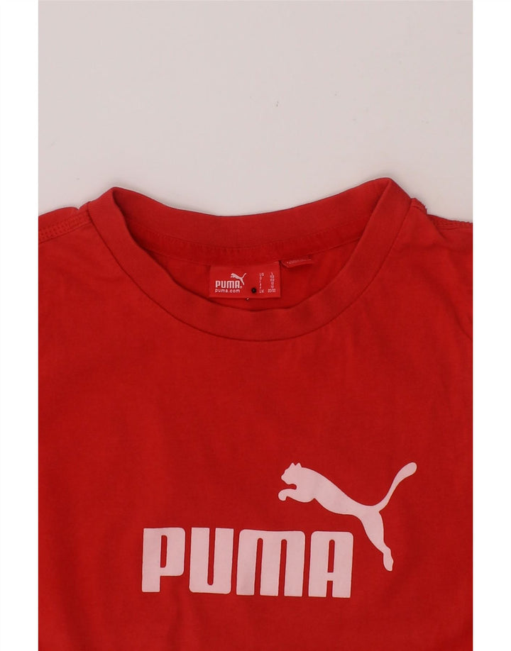 PUMA Boys Graphic Vest Top 11-12 Years Red Cotton Vintage Puma and Second-Hand Puma from Messina Hembry 
