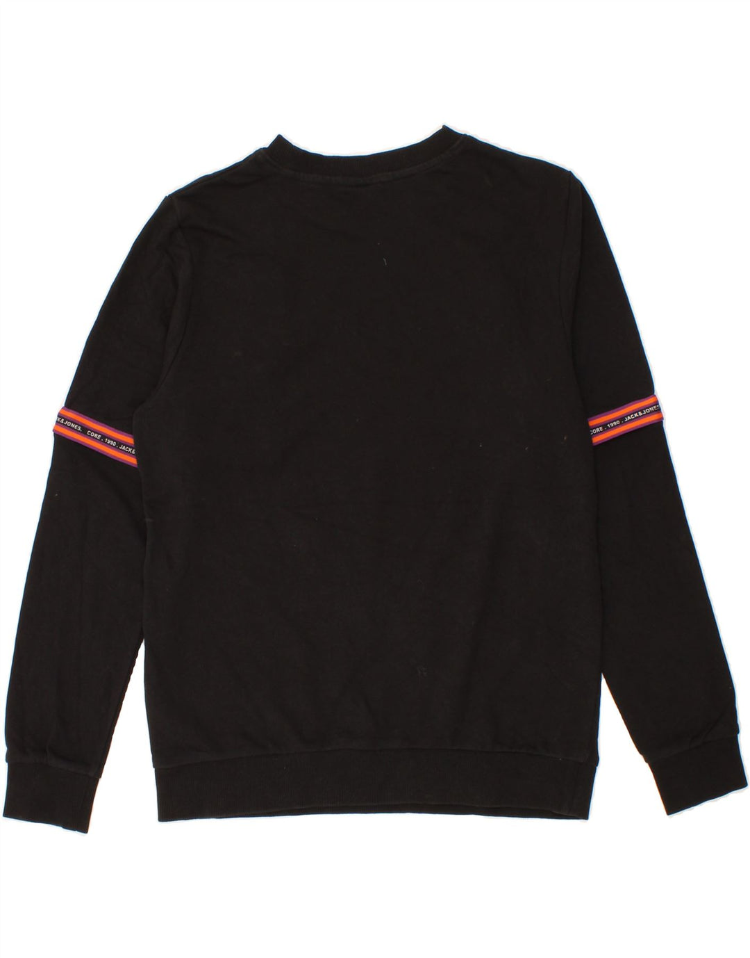 JACK & JONES Mens Graphic Sweatshirt Jumper Medium Black Cotton Vintage Jack & Jones and Second-Hand Jack & Jones from Messina Hembry 