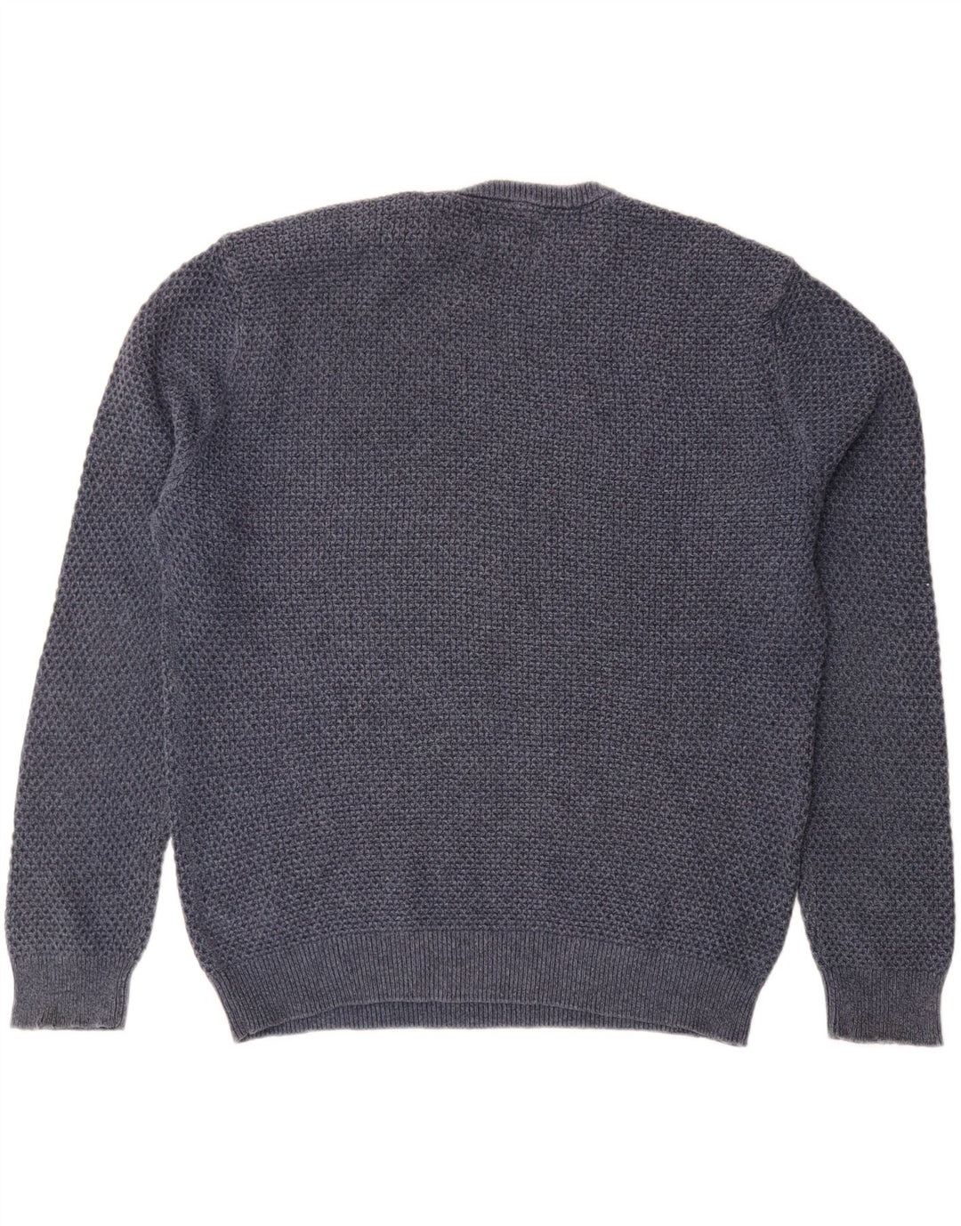 MARKS & SPENCER Herre sweater med rund hals XL marineblå bomuld