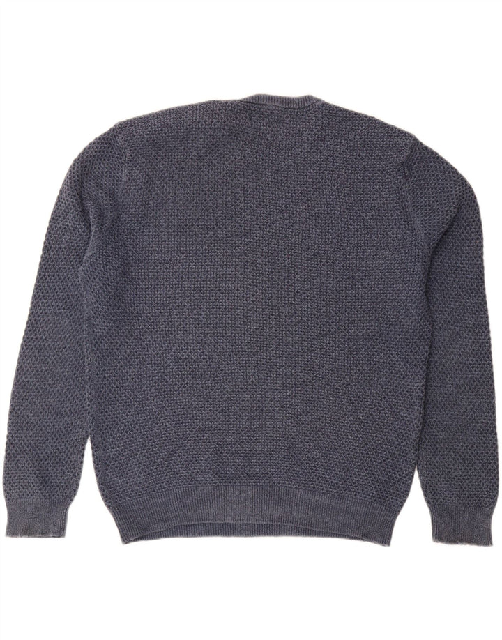 MARKS & SPENCER Herre sweater med rund hals XL marineblå bomuld
