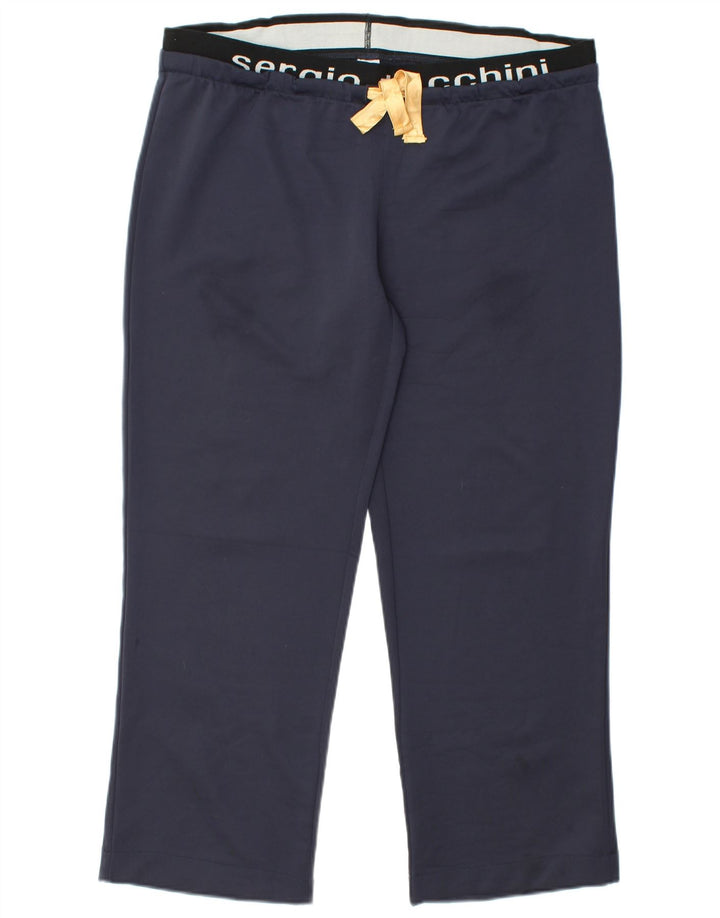 SERGIO TACCHINI Womens Graphic Tracksuit Trousers UK 16 Large  Navy Blue