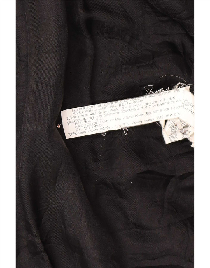 Zara Dame Overfrakke UK 14 Medium Sort Uld