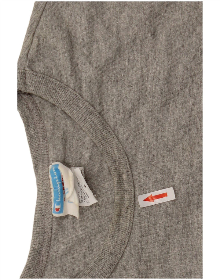 Champion Herre T-Shirt Top XL Grå Flecked Bomuld