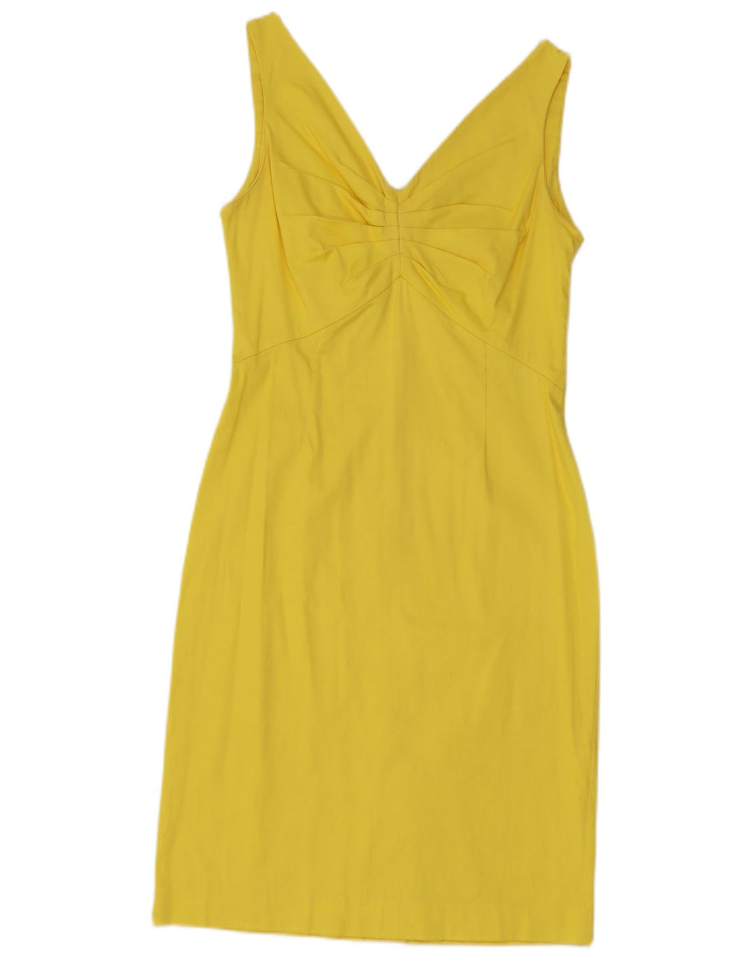 Sandro Ferrone Dame Sleeveless Sheath Dress UK 8 Small Yellow