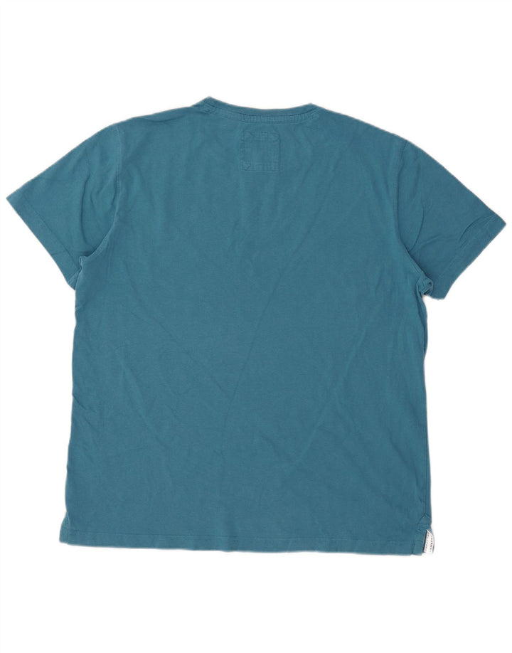 Crew Clothing Herre T-Shirt Top Stor Blå Bomuld