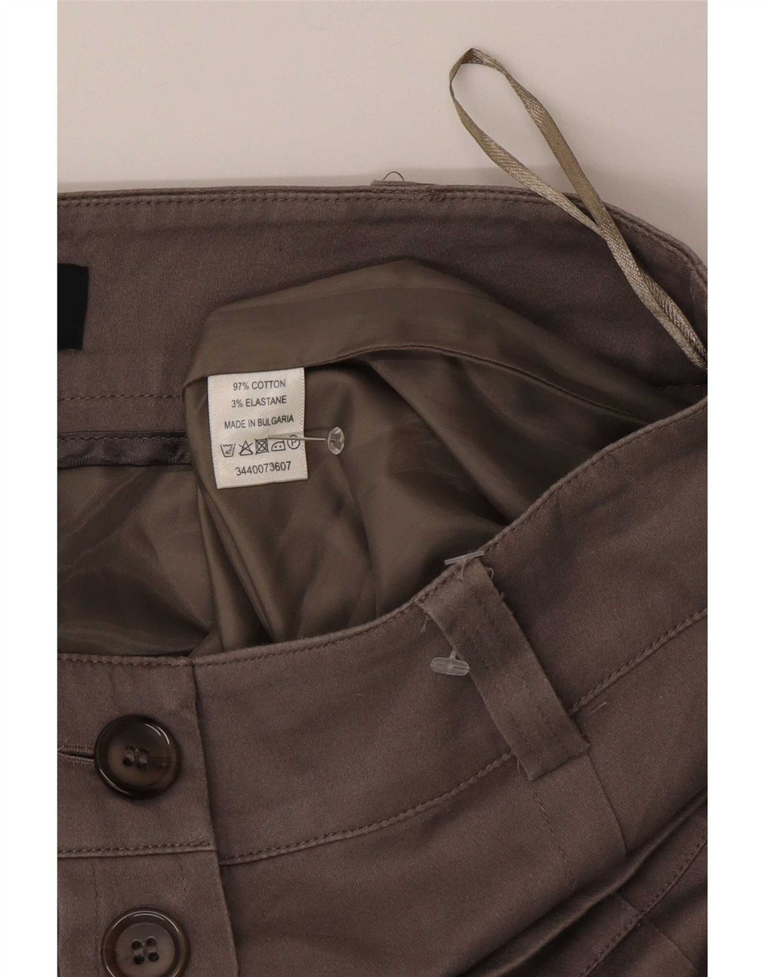 Oasis Womens Regular Midi Skirt US 10 Large W30 Brown Bomuld