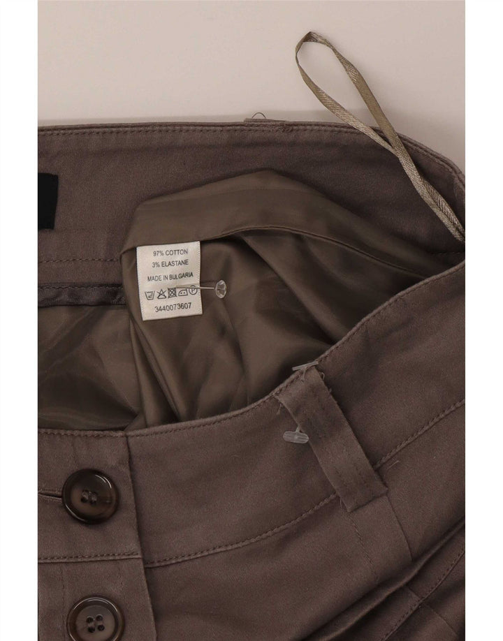 Oasis Womens Regular Midi Skirt US 10 Large W30 Brown Bomuld