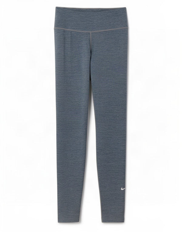 Nike Dame Dri Fit Leggings UK 8 Small Blue Flecked