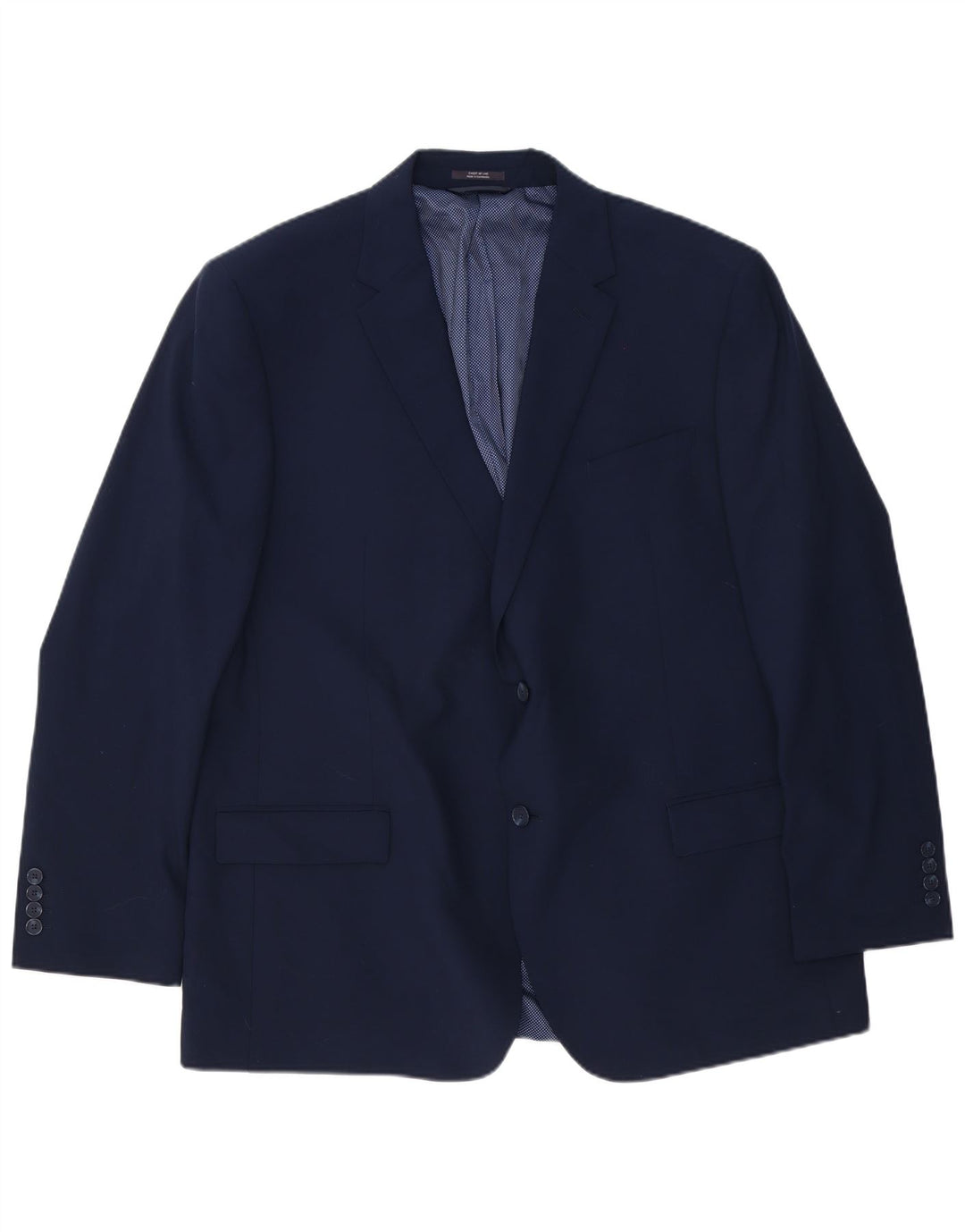 Marks & Spencer Herre lang blazerjakke med 2 knapper UK 48 4XL marineblå uld