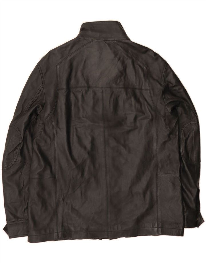 SAINT GEORGE BY DUFFER Mens Leather Jacket UK 40 Large Black Leather