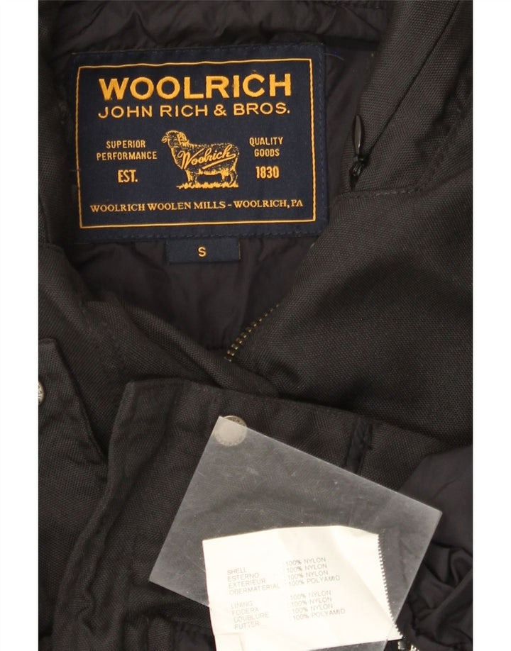 WOOLRICH Womens Utility Jacket UK 10 Small Black Nylon