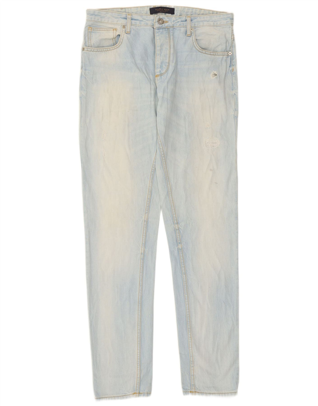 Zara Straight Jeans til mænd EU 40 Medium W31 L33 Blå Bomuld