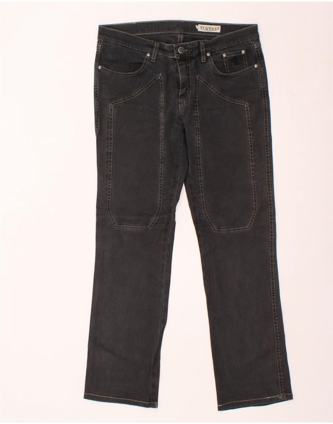 JECKERSON Womens Straight Jeans W32 L30 Black Vintage Jeckerson and Second-Hand Jeckerson from Messina Hembry 