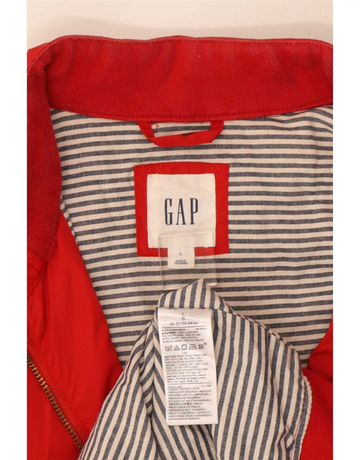 Gap Herre Bomber Jacket UK 40 Large Rød Nylon