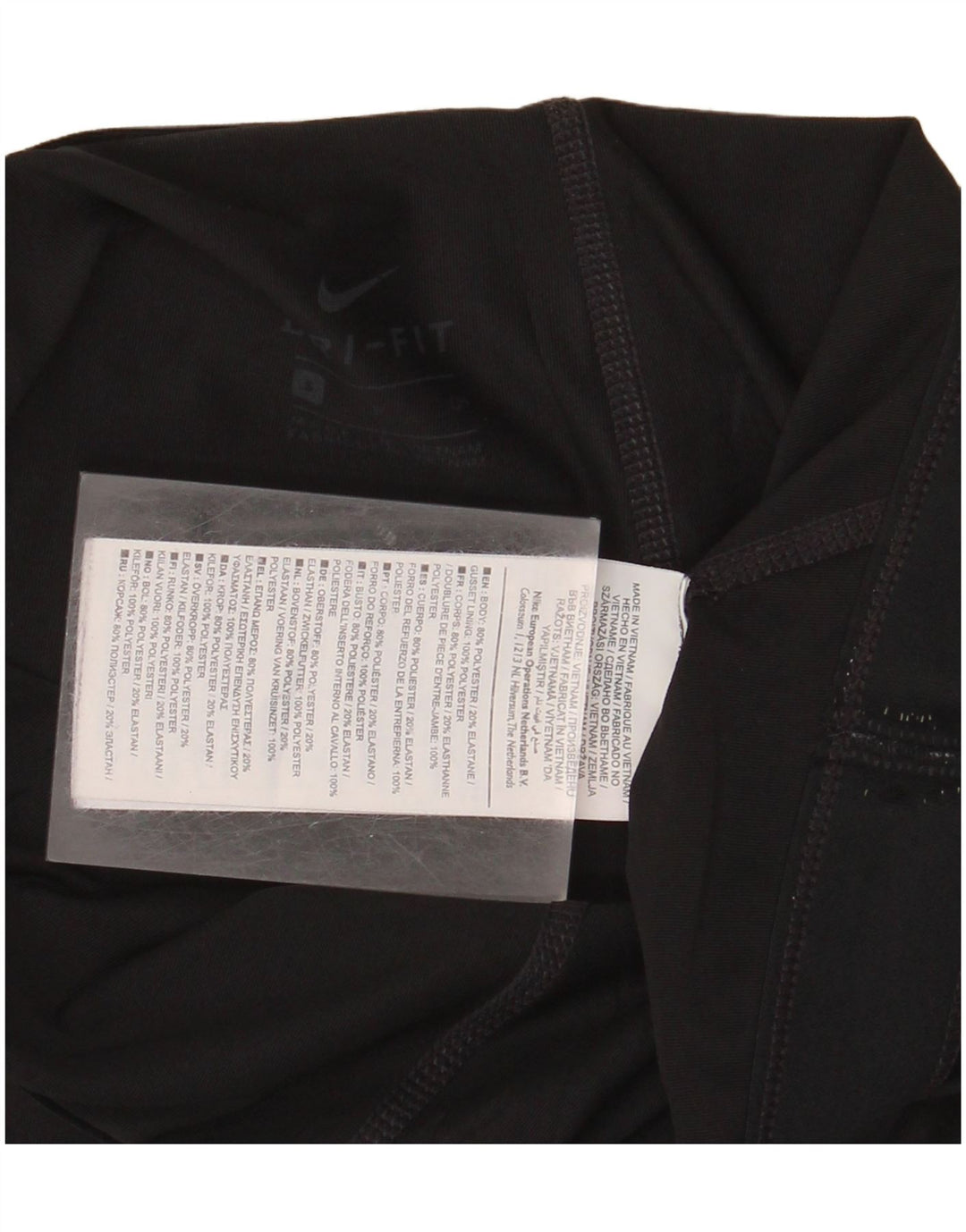 NIKE Womens Dri Fit Graphic Sport Shorts UK 10 Small  Black Polyester