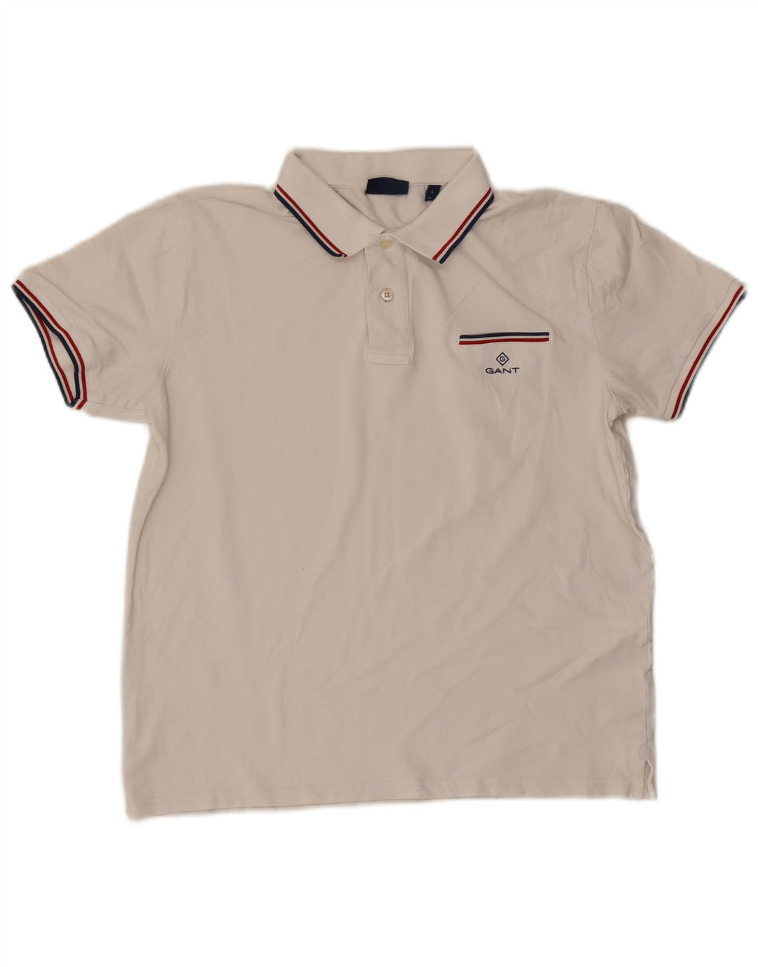 Gant Herre Polo Shirt Large White