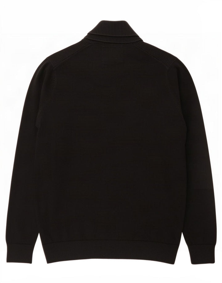 Jack & Jones Herre Shawl Neck Jumper Sweater Small Black