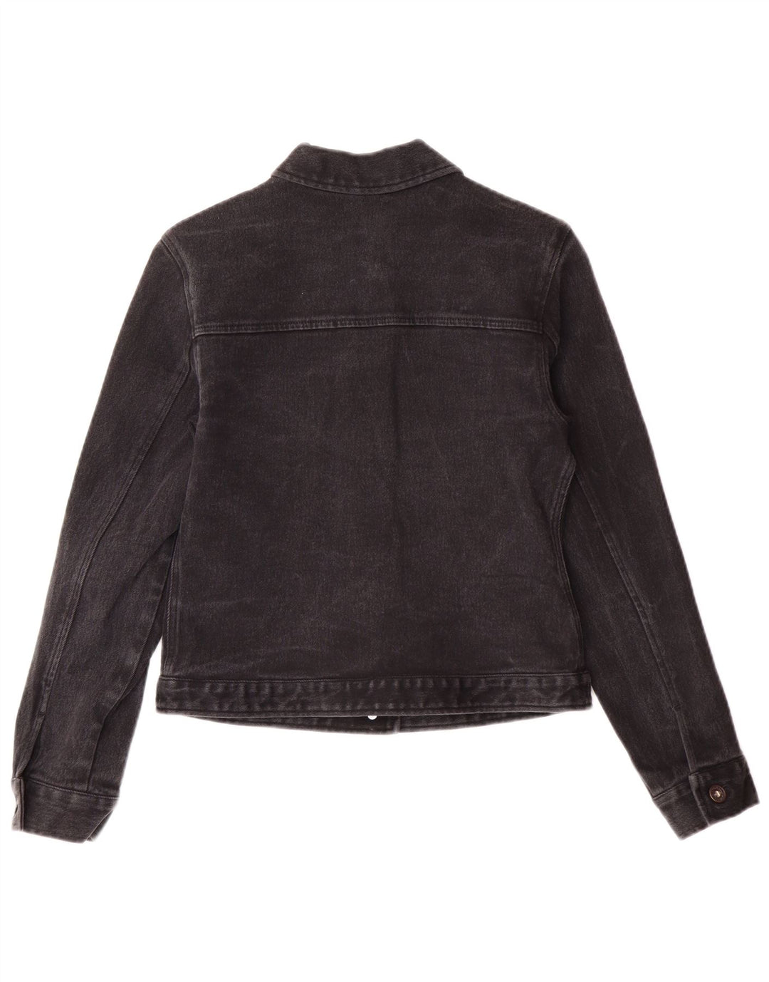 Dkny Dame Petite Denim Denim Jacket UK 6 XS Sort Bomuld Classic