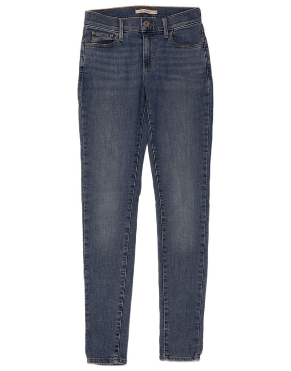 LEVI'S Herre 710 Super Skinny Jeans W26 L30 Blå Bomuld