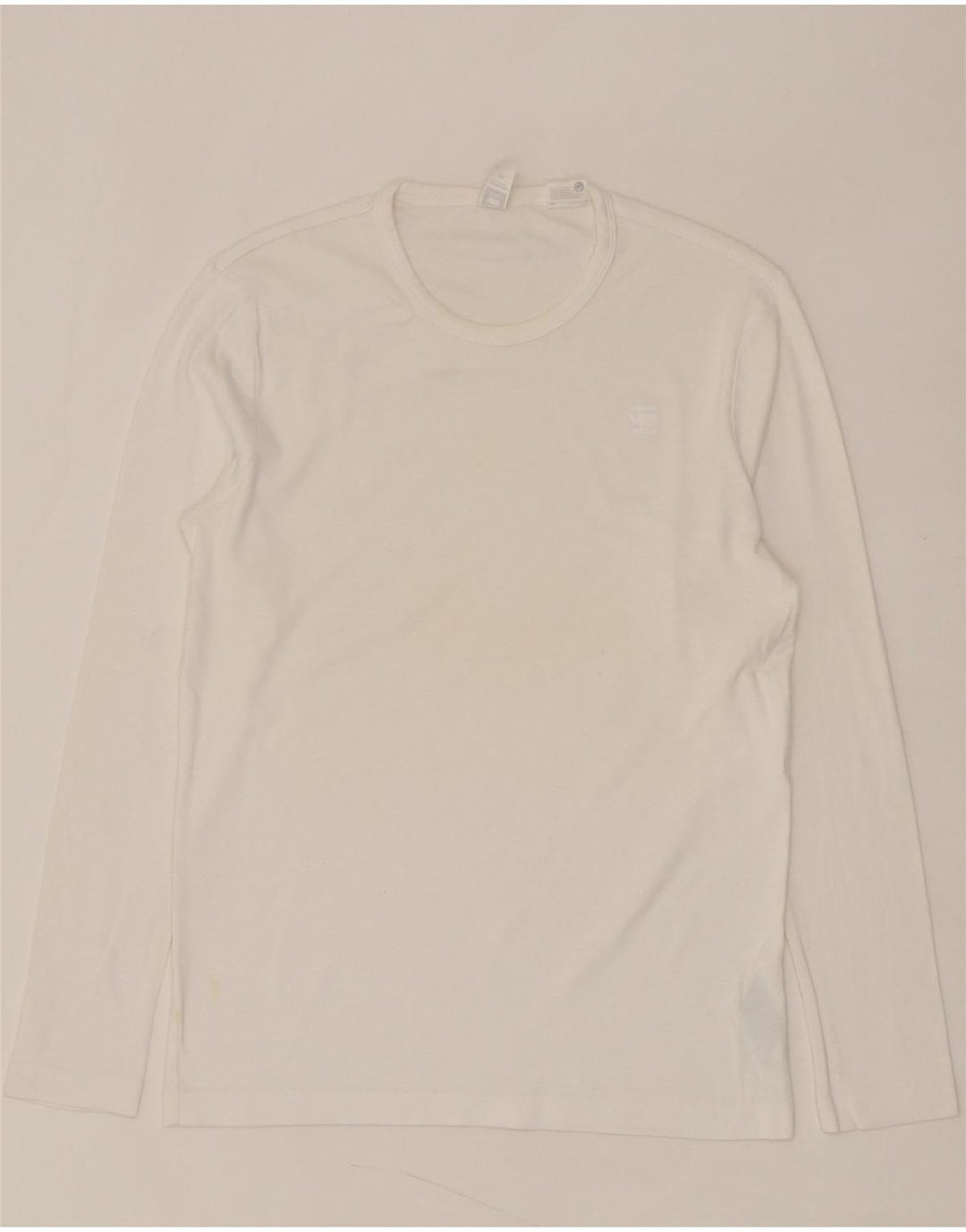 G-STAR Womens Top Long Sleeve UK 14 Large White Cotton Vintage G-Star and Second-Hand G-Star from Messina Hembry 