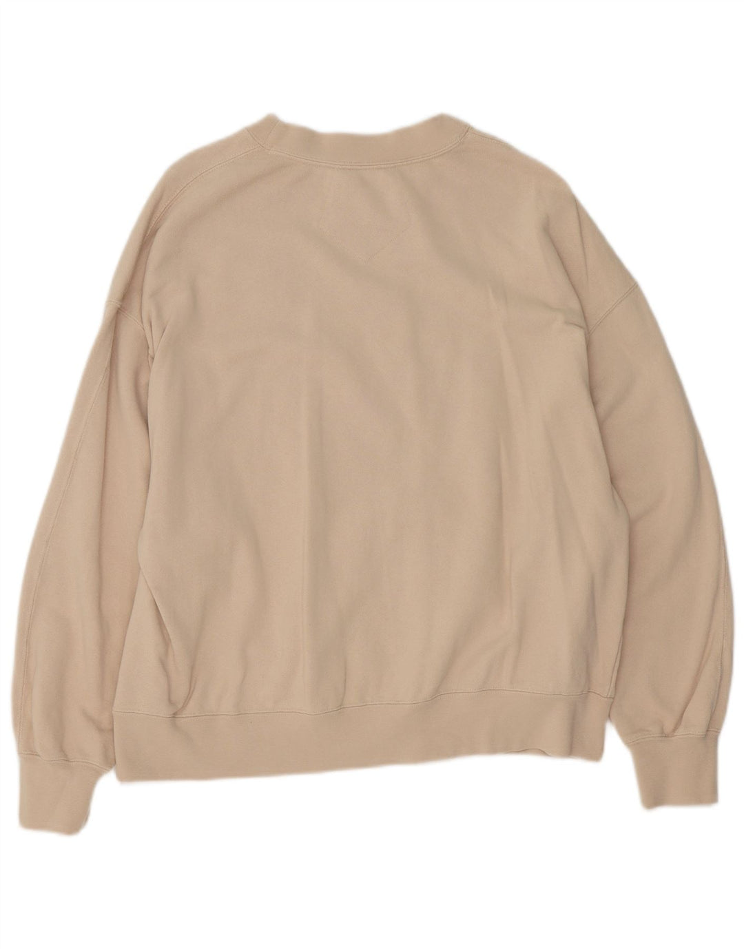 JORDAN Dame Oversized Sweatshirt Jumper UK 14 Medium Beige Bomuld