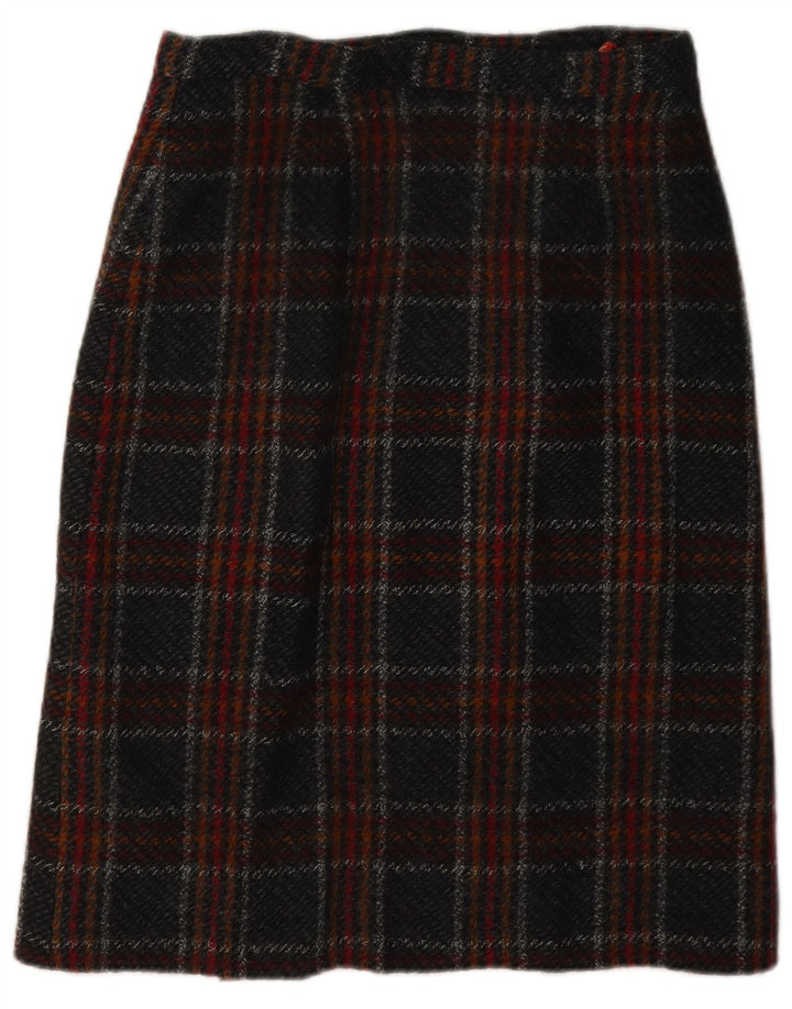 Vintage dame strik wrap nederdel W26 lille sort ternet