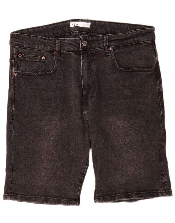 ZARA Denim Shorts til mænd EU 46 XL W36 Grå Bomuld