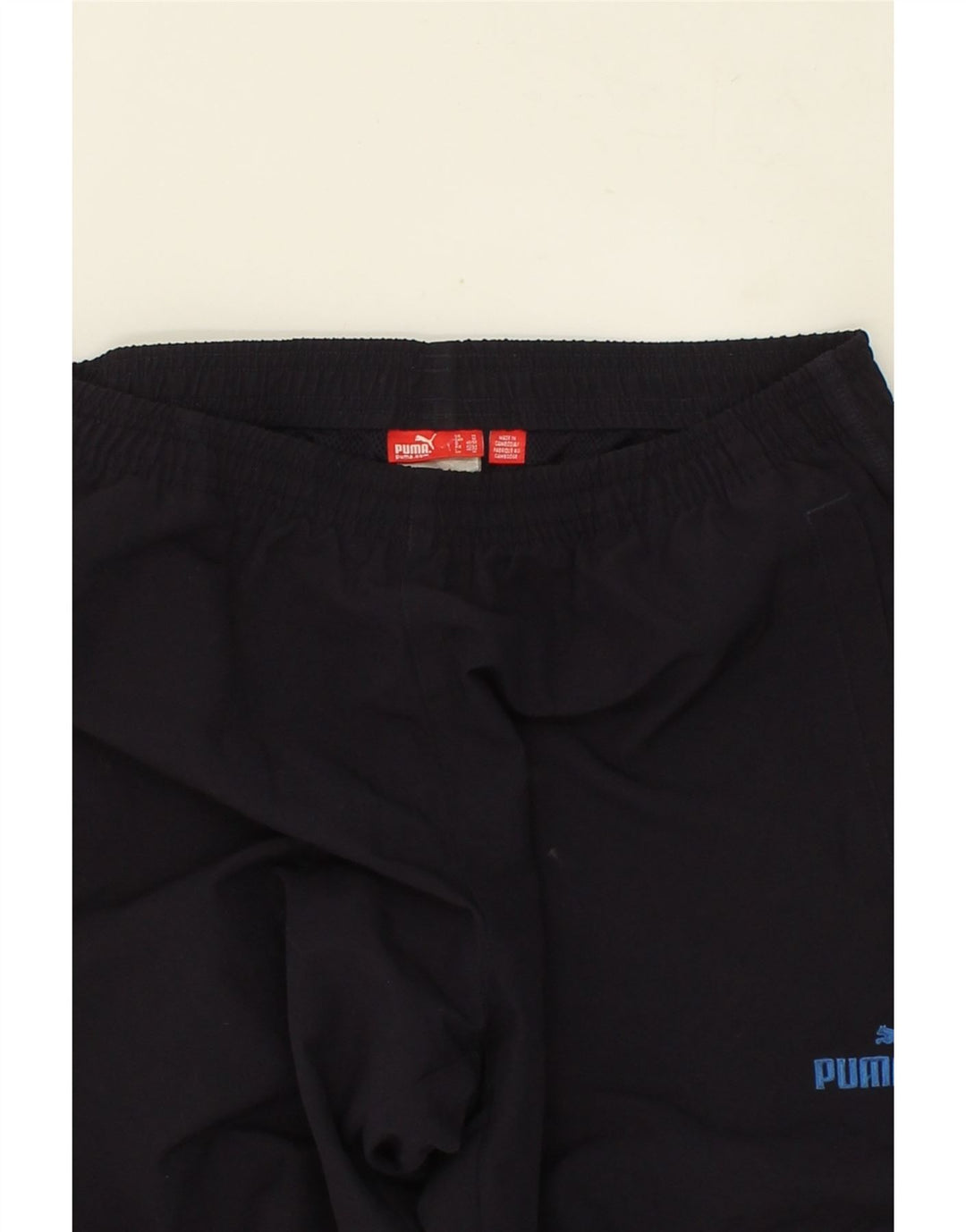 PUMA Mens Graphic Tracksuit Trousers Medium Navy Blue Vintage Puma and Second-Hand Puma from Messina Hembry 