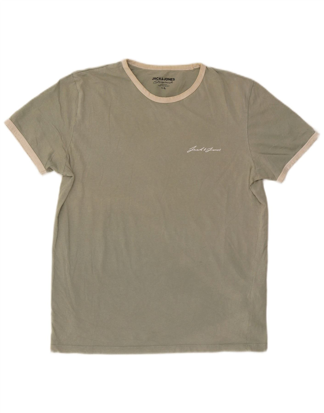 Jack & Jones Herre T-Shirt Top Stor Grøn Bomuld