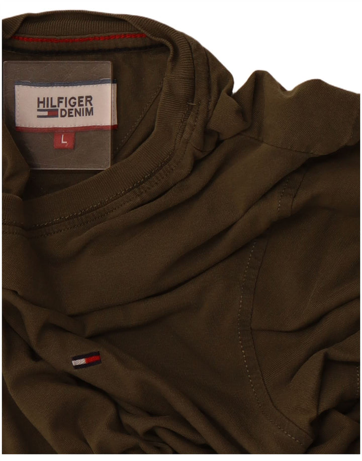 TOMMY HILFIGER Herre T-Shirt Top Stor Khaki