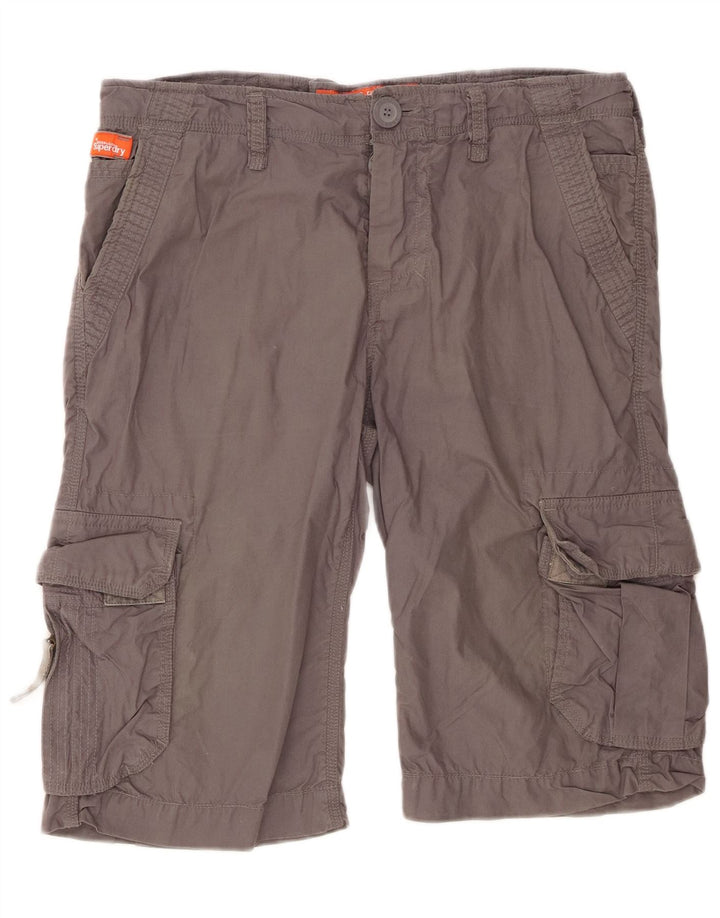 Superdry Herre Cargo Shorts Large W36 Grå Bomuld