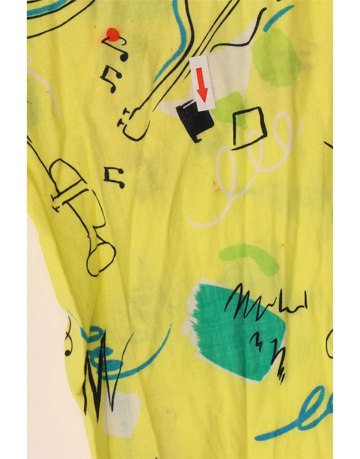 Iber Dame abstrakt mønster Casual Bukser IT 46 Large W28 L28 Gul