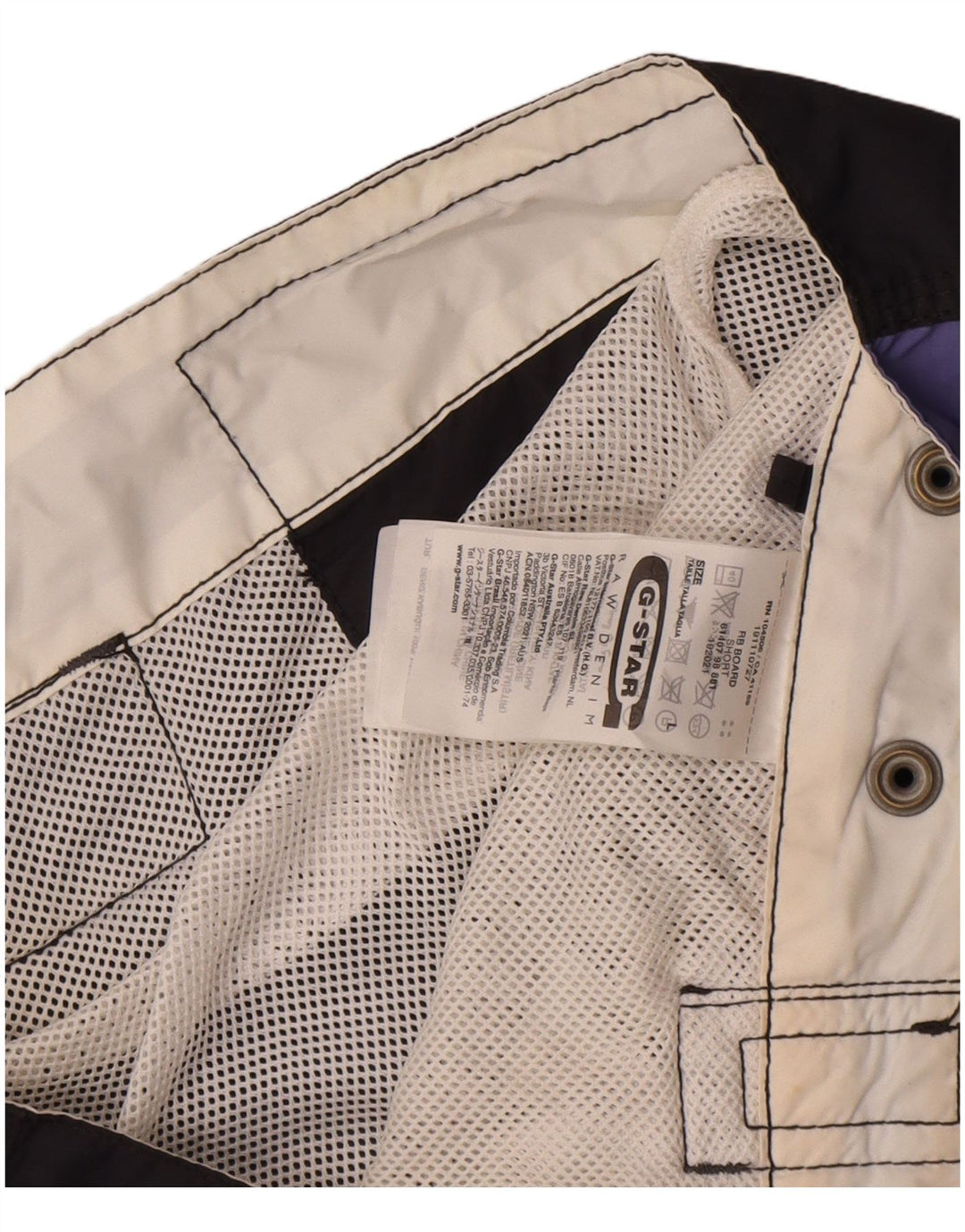 G-Star Badeshorts til mænd Large Navy Blue Colourblock Nylon
