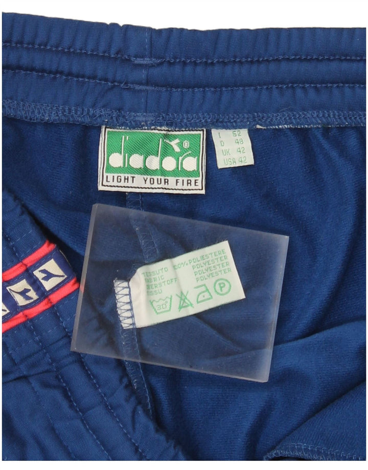 Diadora Herre grafisk træningsdragt Bukser UK 42 Large Blue Polyester