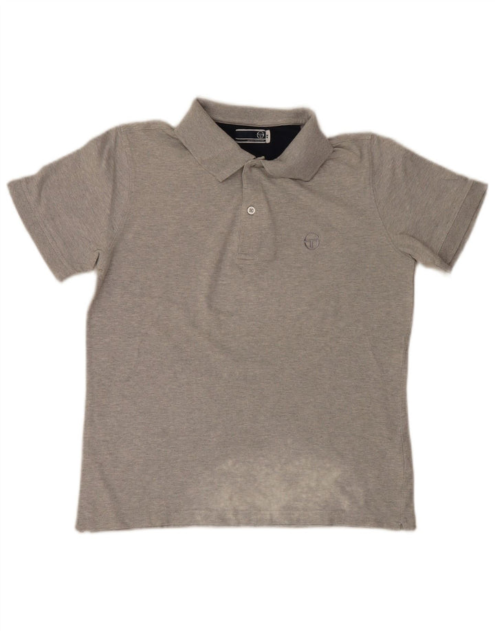 Sergio Tacchini Herre Polo Shirt IT 48 Lille Grå Bomuld