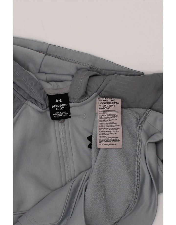 Under Armour Boys Hoodie Jumper 6-7 år Grå Colourblock Polyester