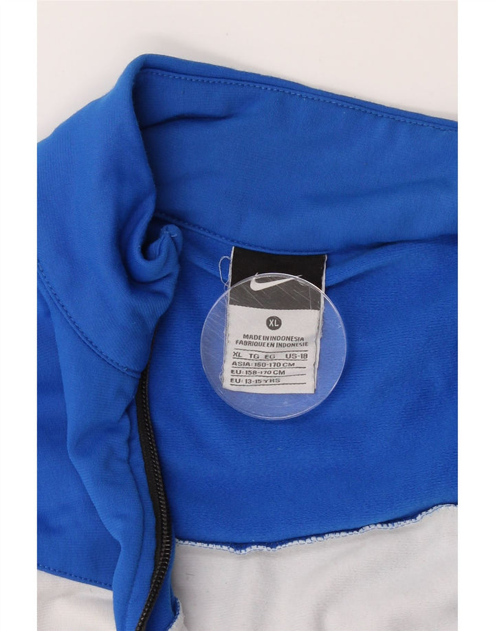 NIKE Boys Tracksuit Top Jacket 13-14 Years XL Black Colourblock Polyester Vintage Nike and Second-Hand Nike from Messina Hembry 