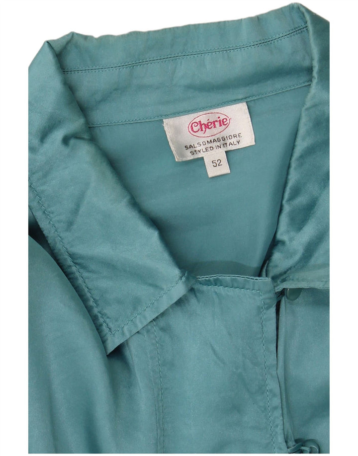 CHERIE Womens Shirt Blouse IT 52 2XL Blue