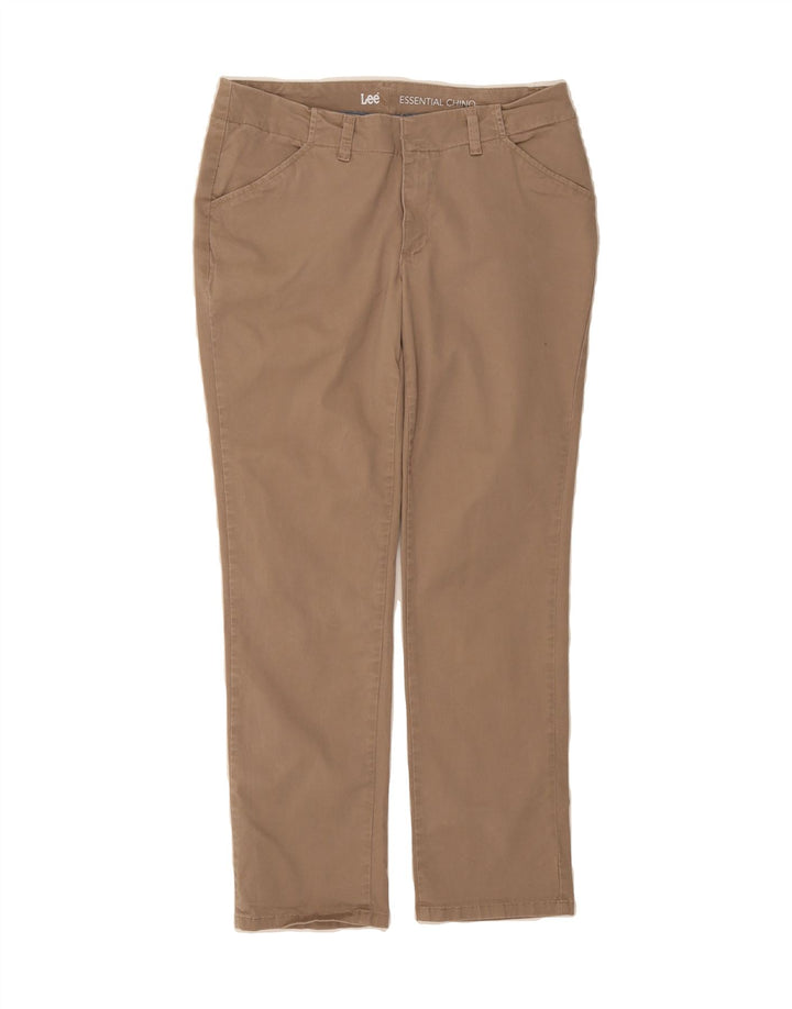 LEE Womens Slim Chino Trousers US 8 Medium W27 L30 Brown Cotton Vintage Lee and Second-Hand Lee from Messina Hembry 