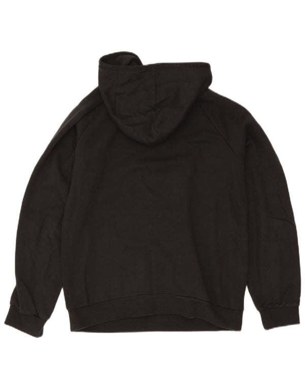 Emporio Armani Dame Grafisk Zip Neck Hættetrøje Jumper UK 16 Large Black